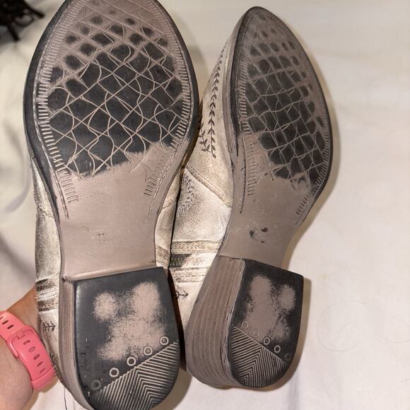 Sterling River Embroidered Toe Cowgirl Ankle Boots Taupe Women’s Size 7.5 M EUC - Picture 7 of 10